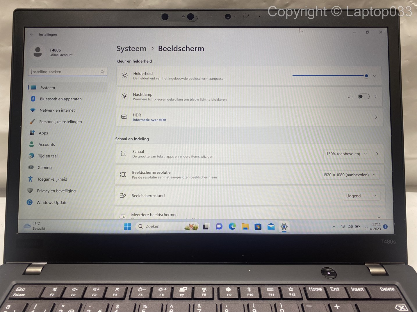 Lenovo T480s Thinkpad i5 8350U 16GB 512GB SSD Win 11 Pro - Afbeelding 4